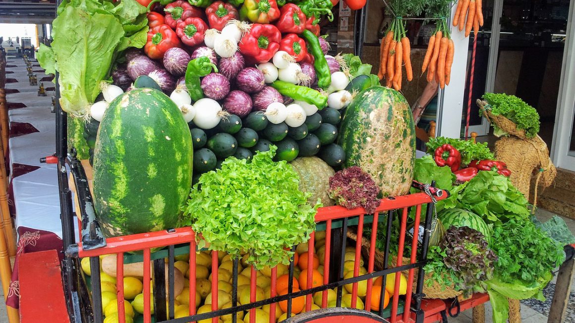 Cart full of vegetables