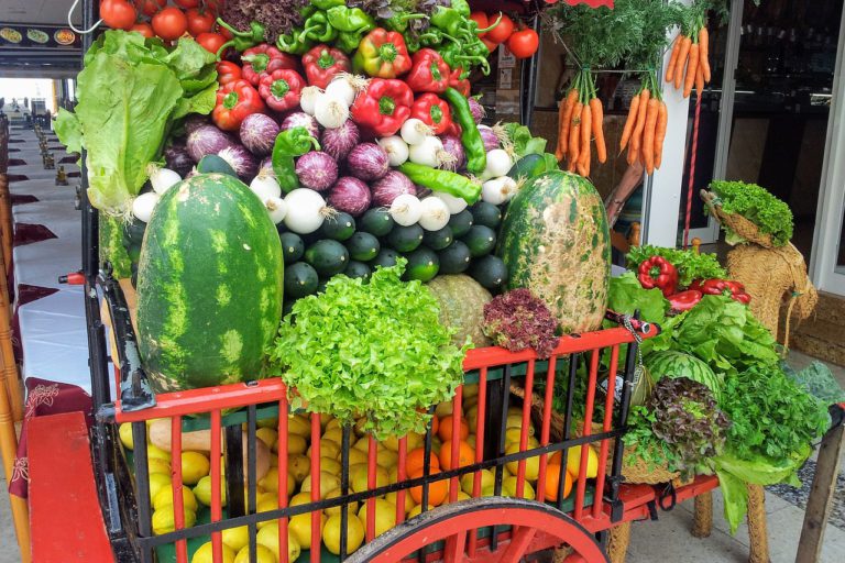 Cart full of vegetables